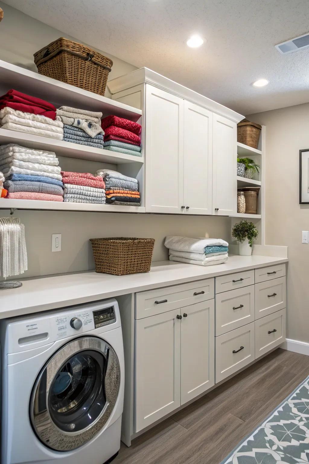 Multi-stage counters elevate functionality and organization.