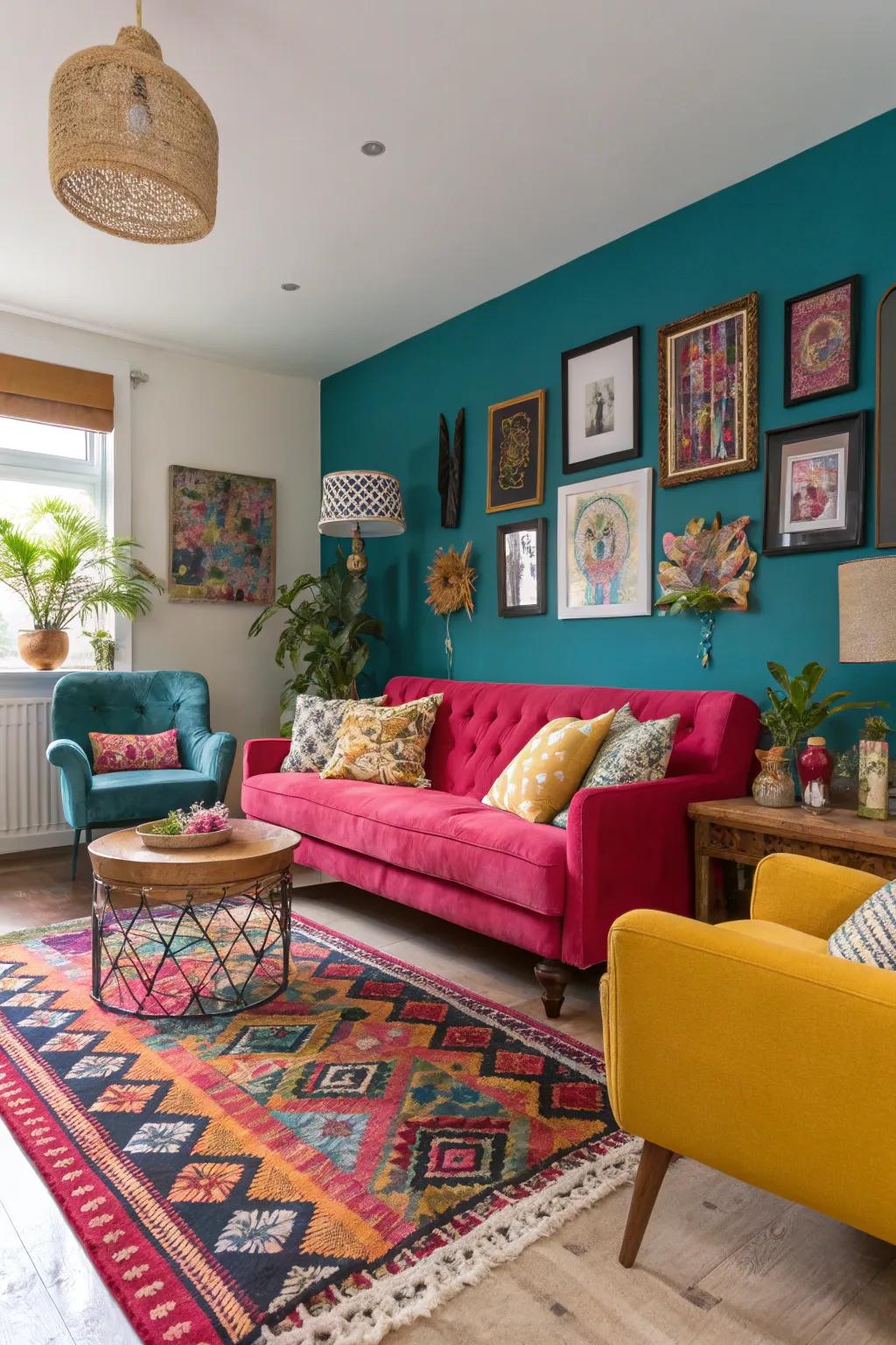 Bold colors can invigorate and refresh a space.