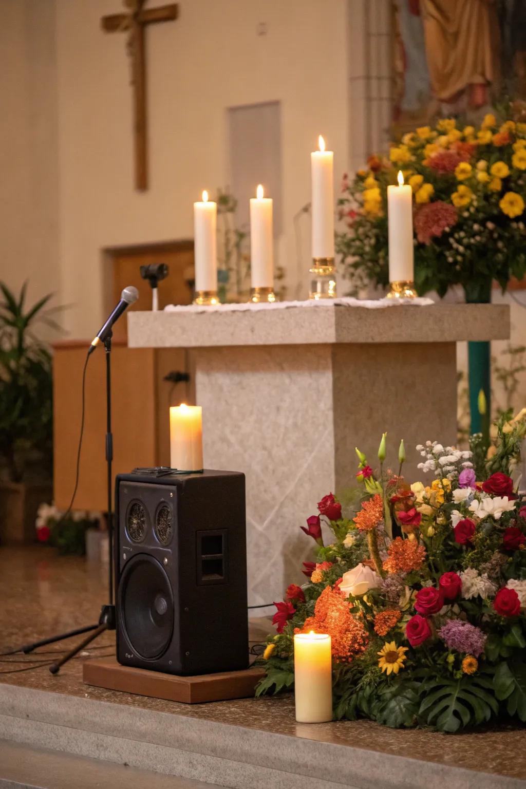 Music adds a comforting atmosphere to your ofrenda.