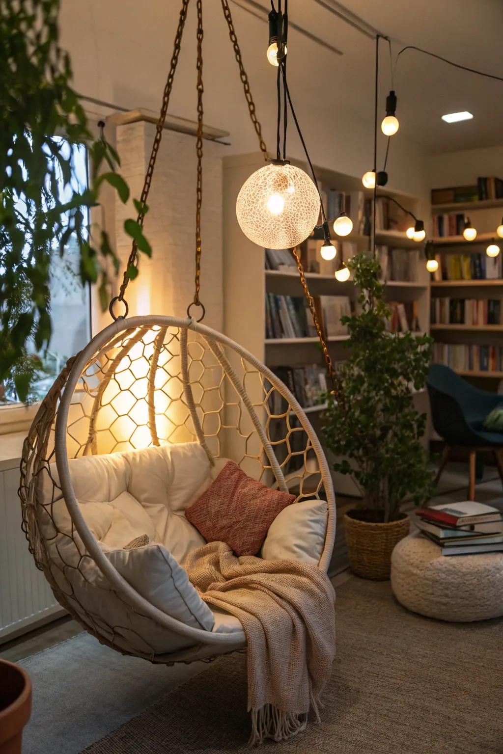 Surprising design elements add a unique touch to your reading nook.