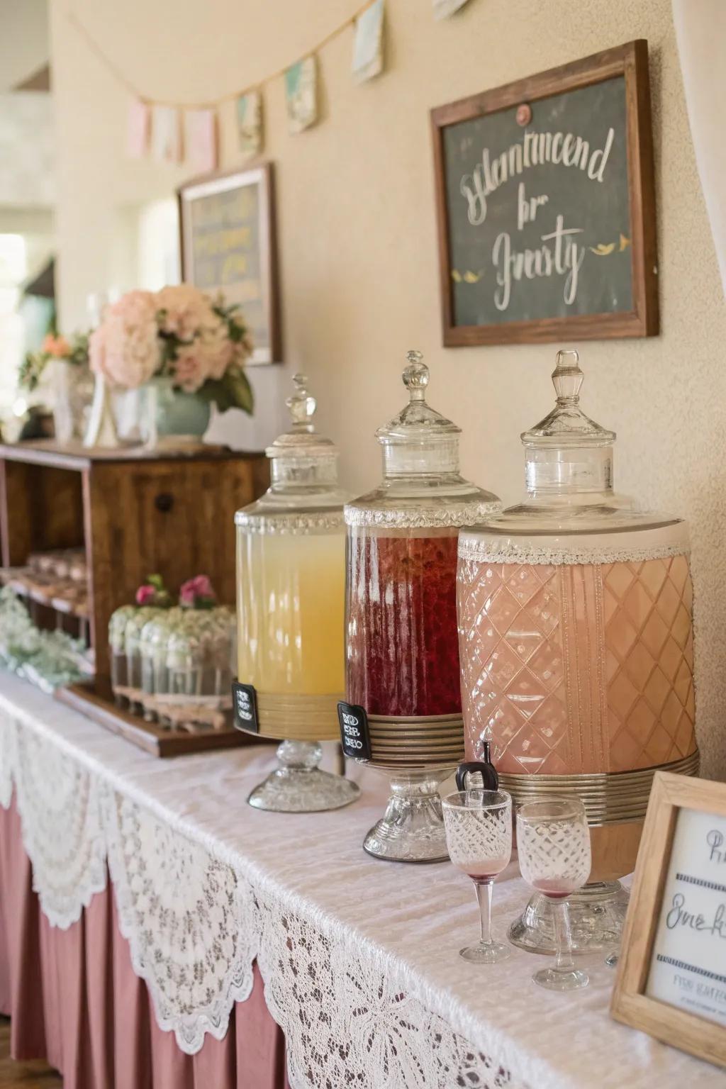 A vintage beverage bar offers charm and refreshment.