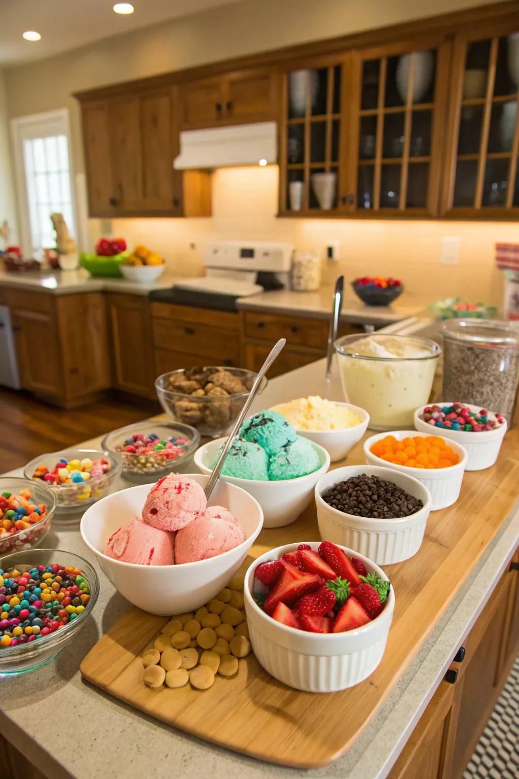 Indulge in a delicious DIY sundae bar.