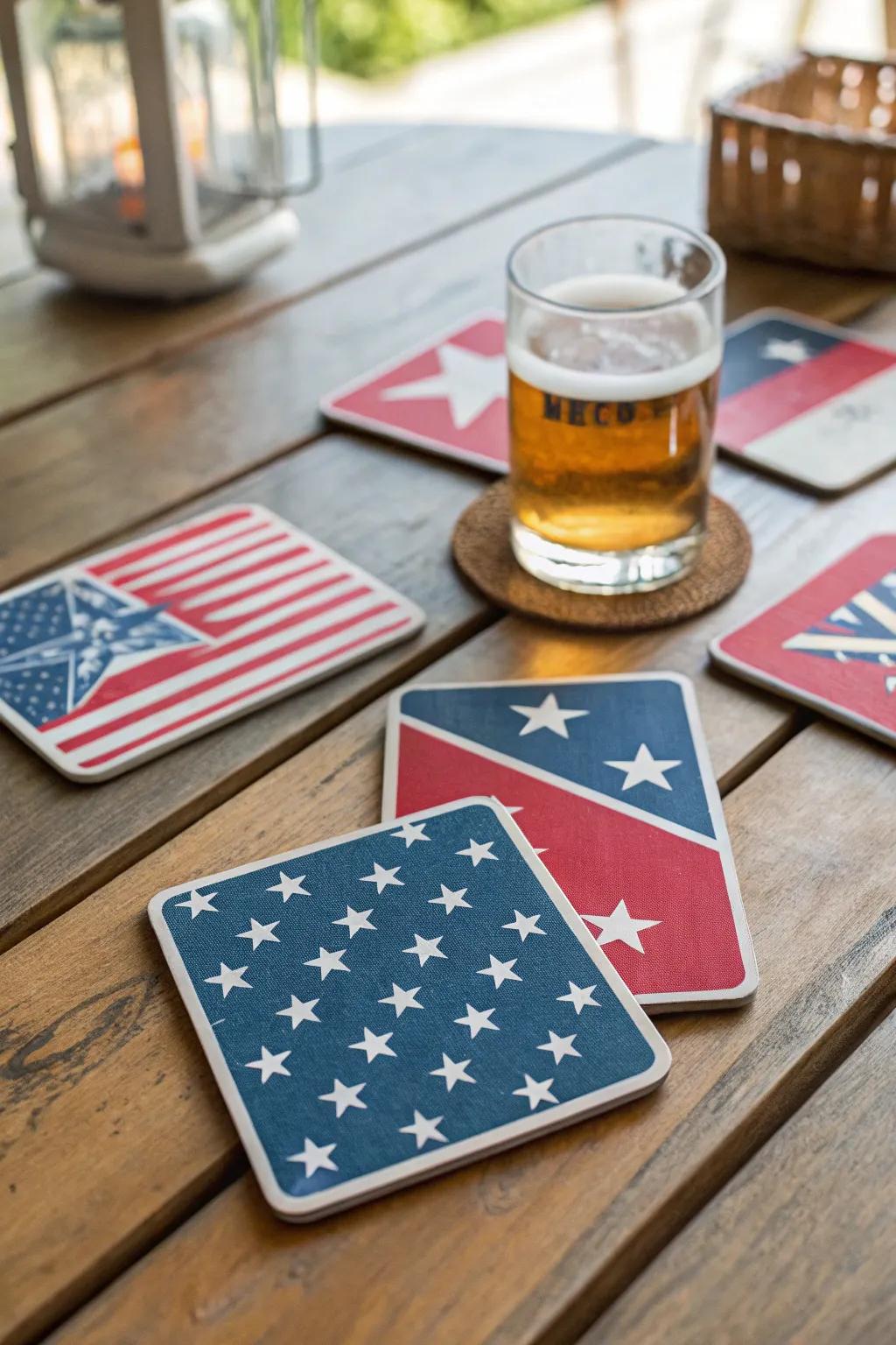 Customized coasters for a practical favor