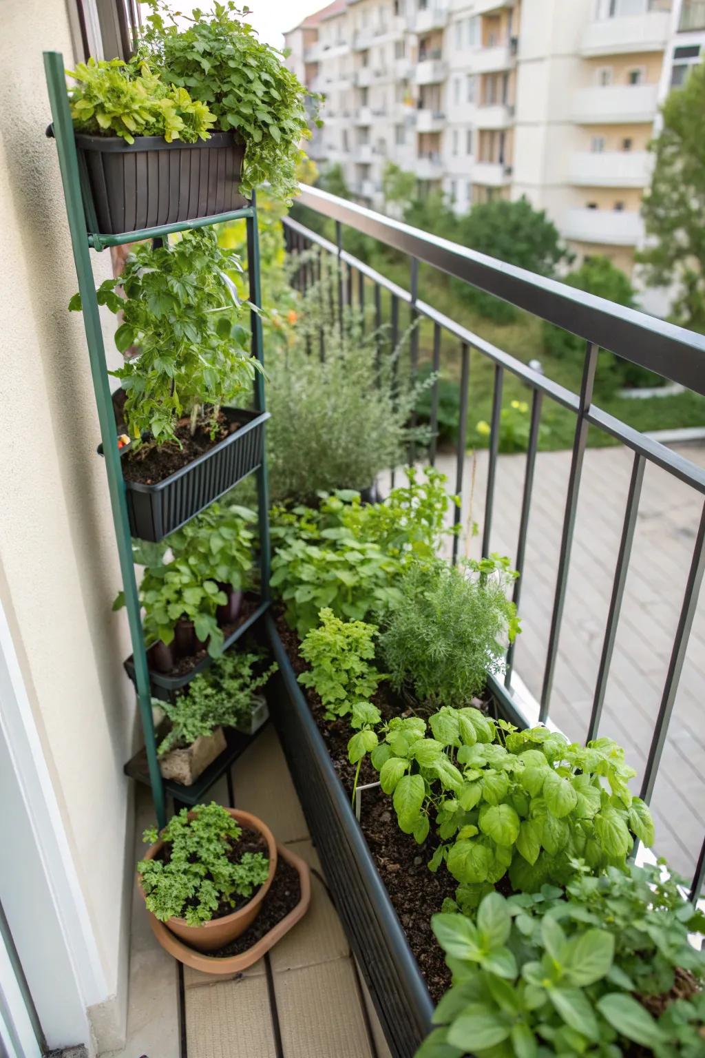 Vertical herb gardens offer fresh flavors right at your fingertips.