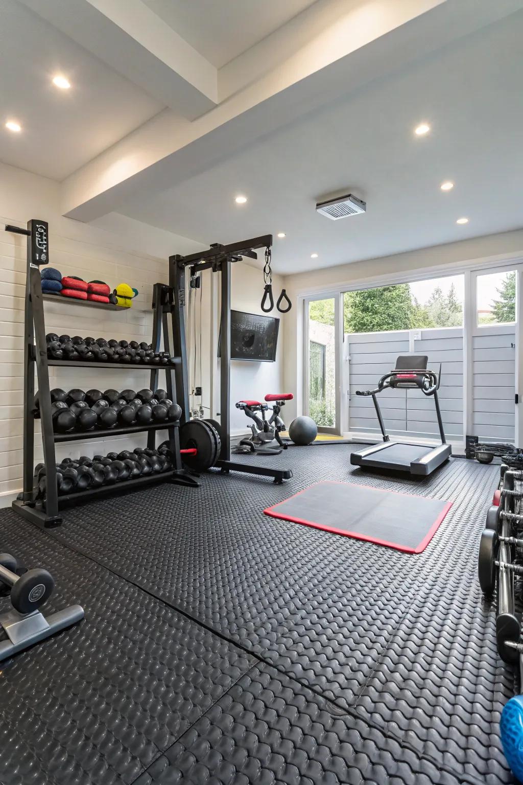 Flexible flooring ensures safety and function in active spaces.