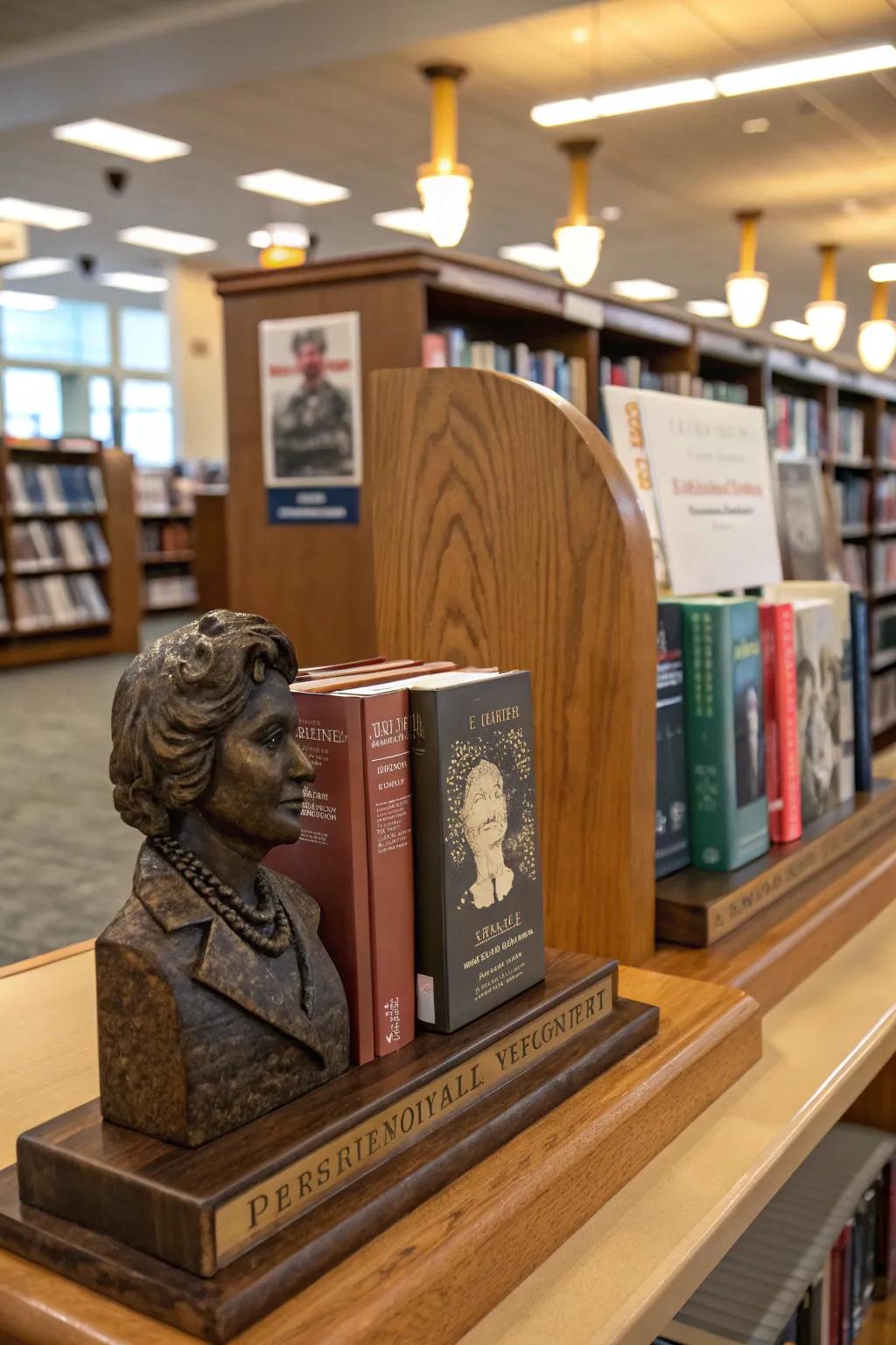Handmade bookends appending individuality and harmony.