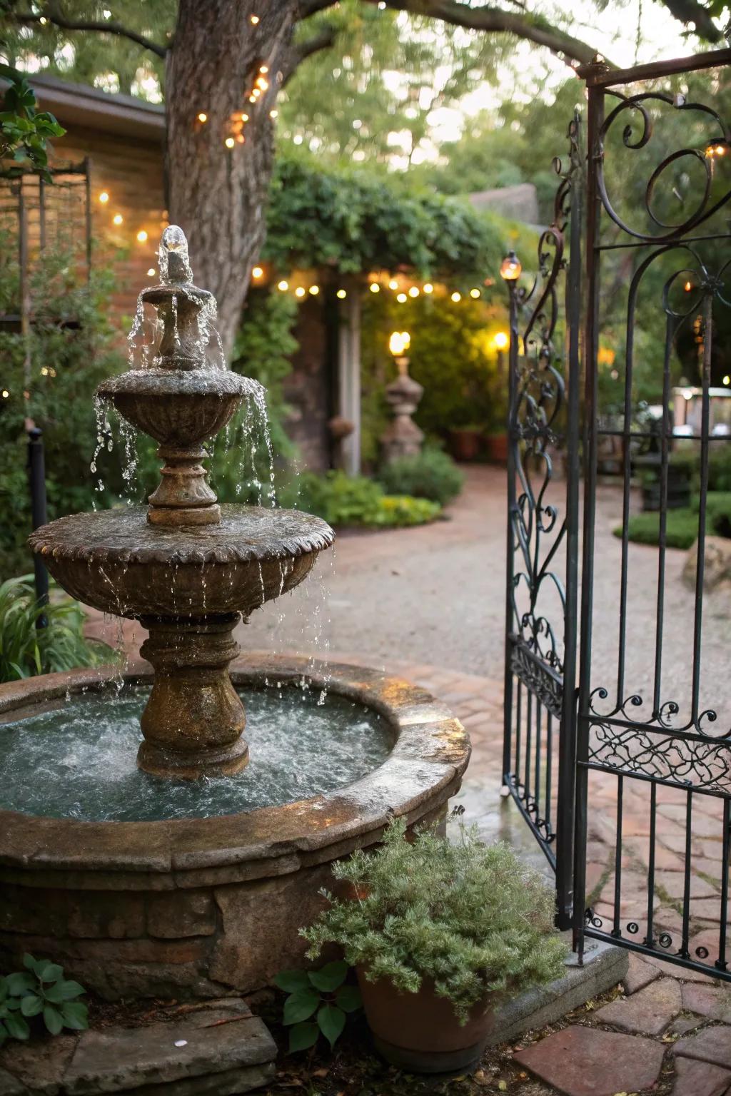 Vintage elements impart timeless charm to this garden spring.