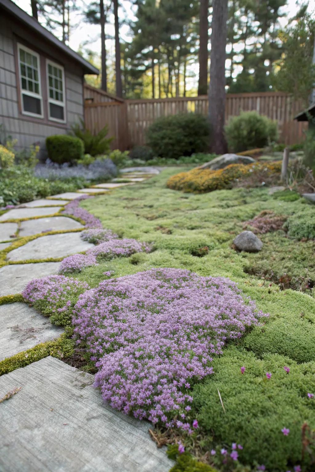 Lush ground covers that withstand the demands of a pet-friendly garden.