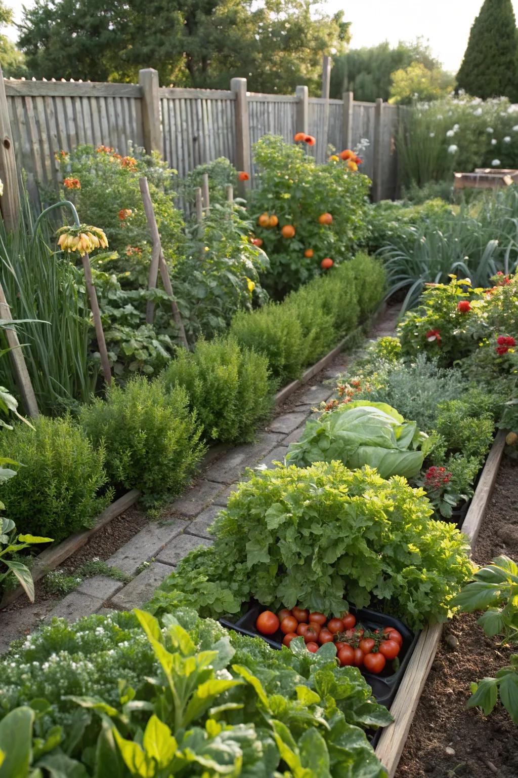 Edible gardens blend functionality with beauty in modern spaces.