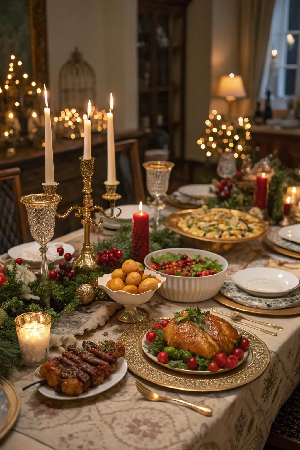 A lavish Twelfth Evening feast, celebrating the conclusion of the festive period.