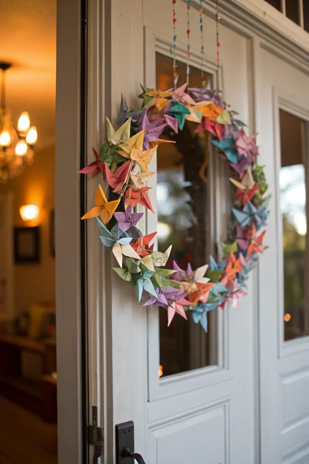 A unique circular display that welcomes with elegance.