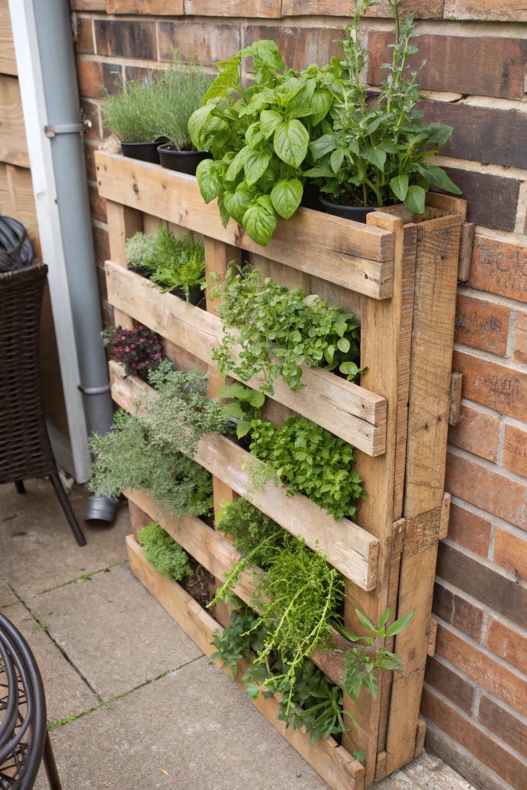 Pallet gardens offer a natural and inventive planting answer.