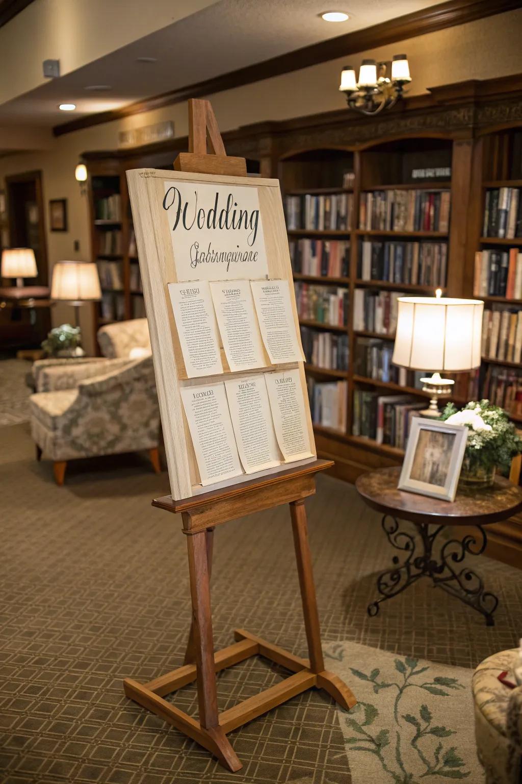 Book page signs celebrate literary love in a unique and personal way.