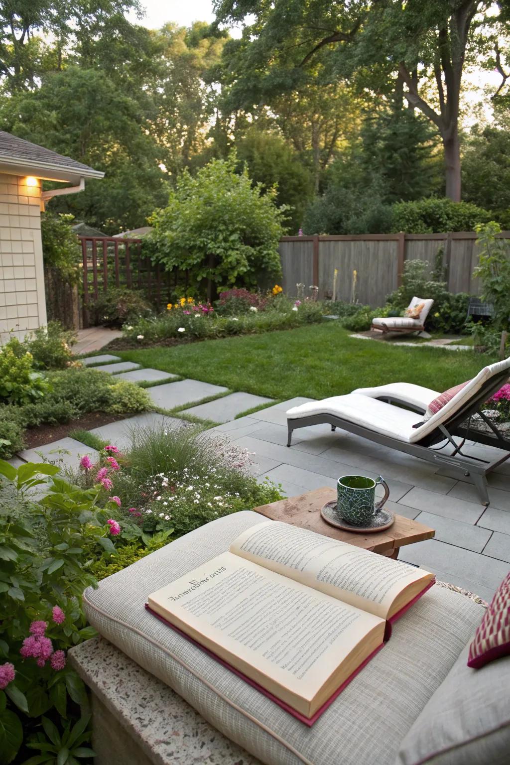 Craft a whimsical outdoor reading corner with imaginative big book elements.