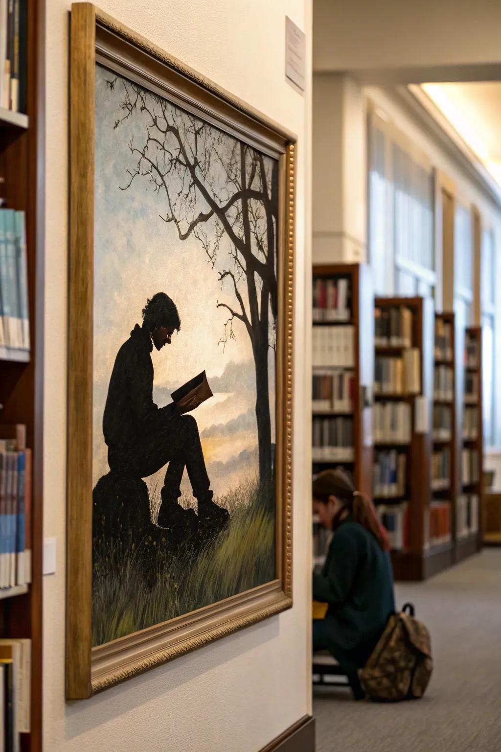 Silhouette and scripture art creates a visual impact.