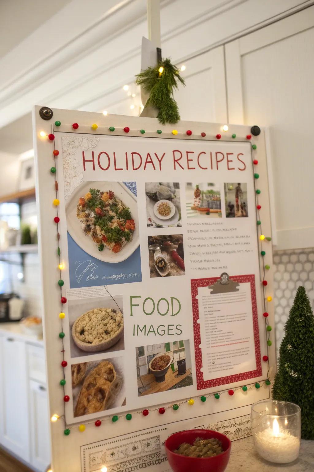 Share tasty traditions with a holiday recipe board.