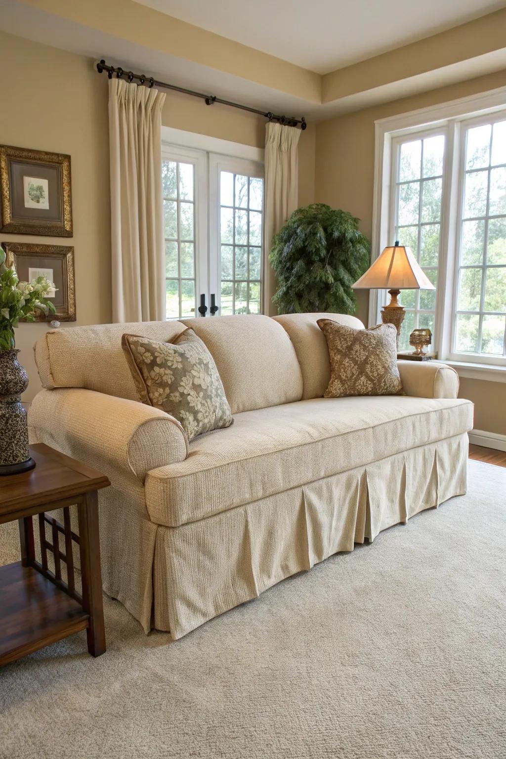 Bespoke wraps furnish a flawlessly tailored fit for your couch.