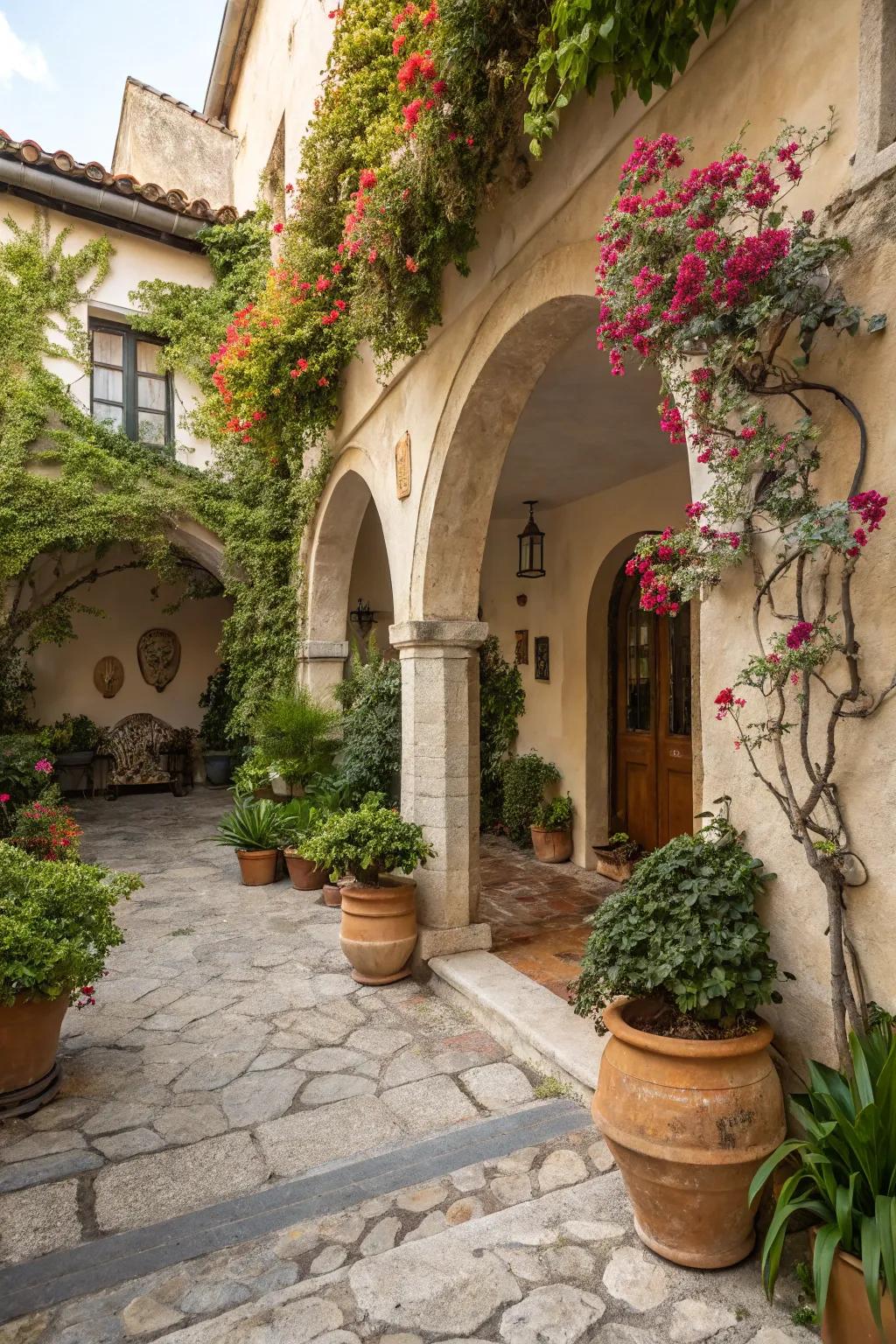A themed decor creates a cohesive and beautiful entrance.