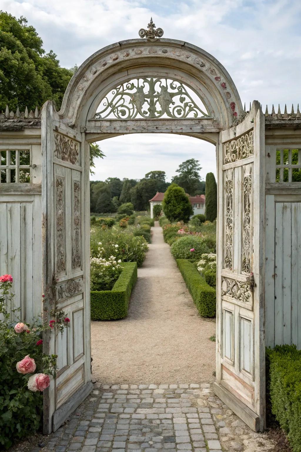 Arched gates offer timeless elegance and a welcoming shape.