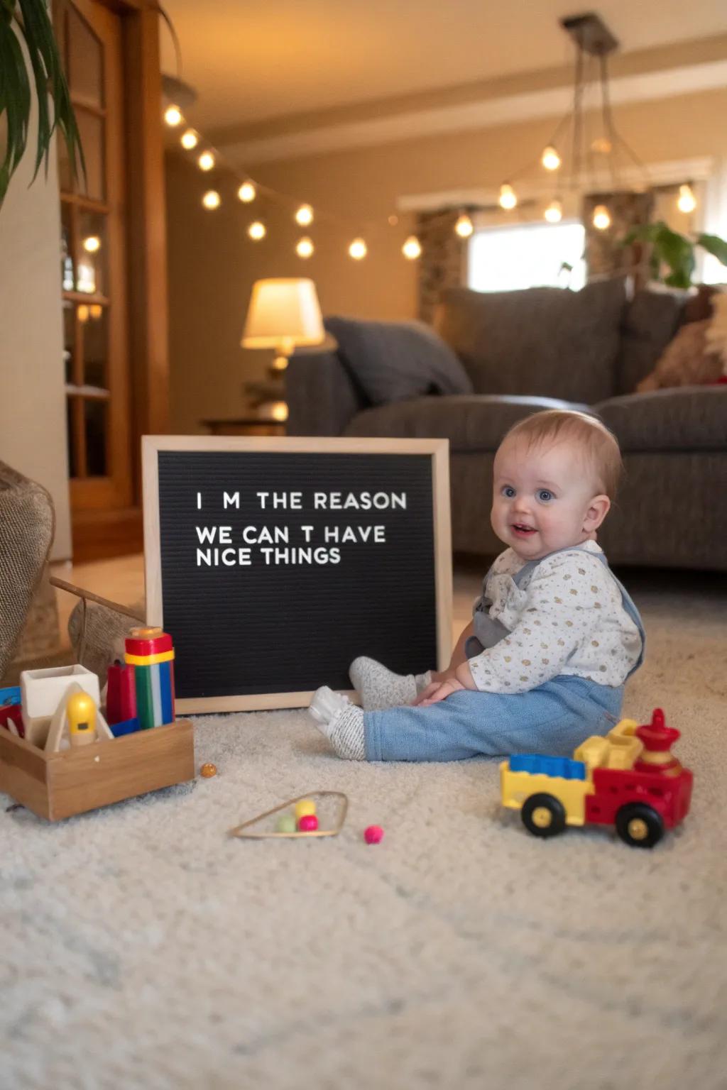 Capturing the playful chaos of babyhood.