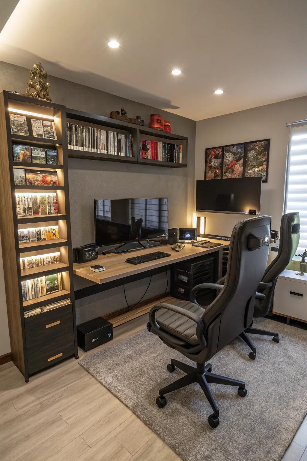 With a multi-functional setup, you can get the most out of your space for both work and play.