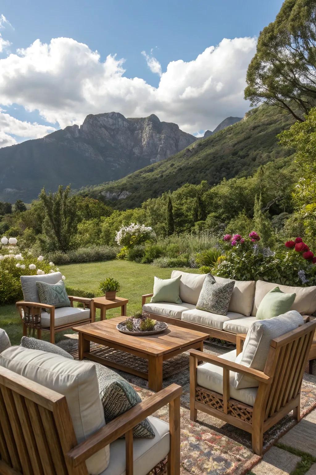 An inviting alfresco lounge for unwinding and entertaining.