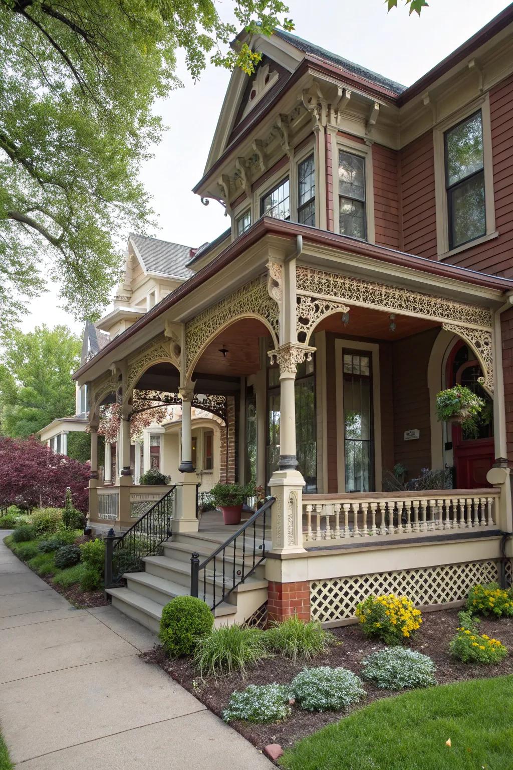 Striking cornices fashion superb focal points.