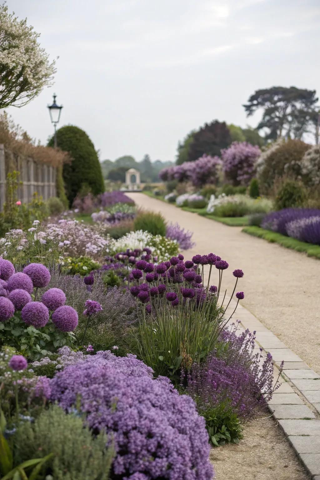 A themed garden focusing on a single color palette.