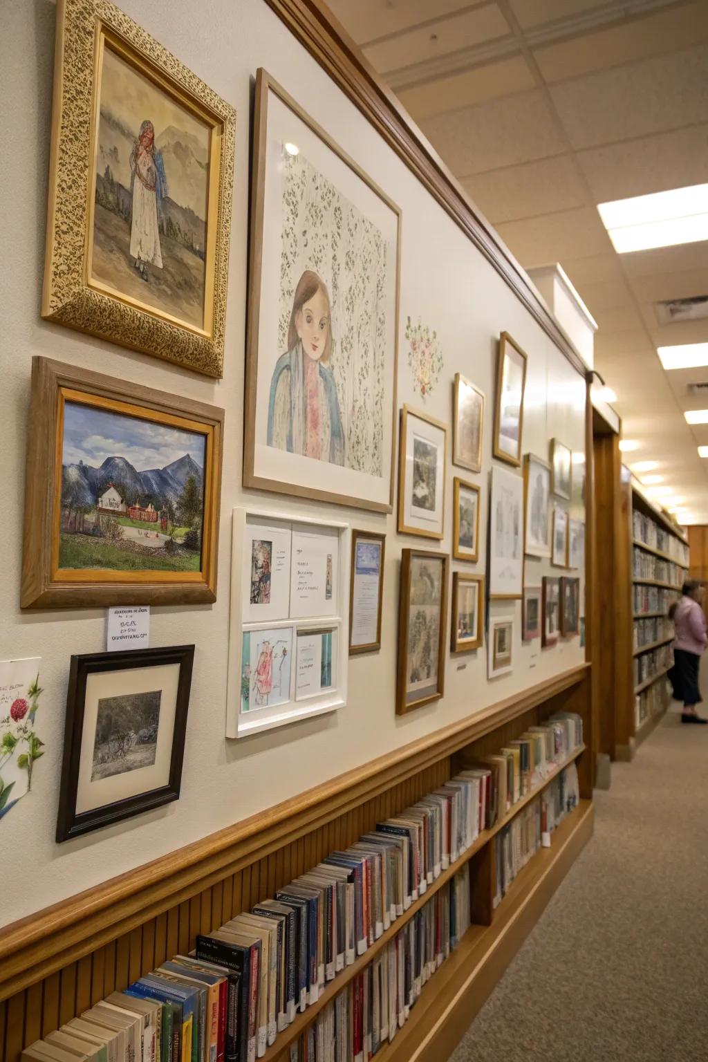 A mini gallery adds a personal touch to your library.