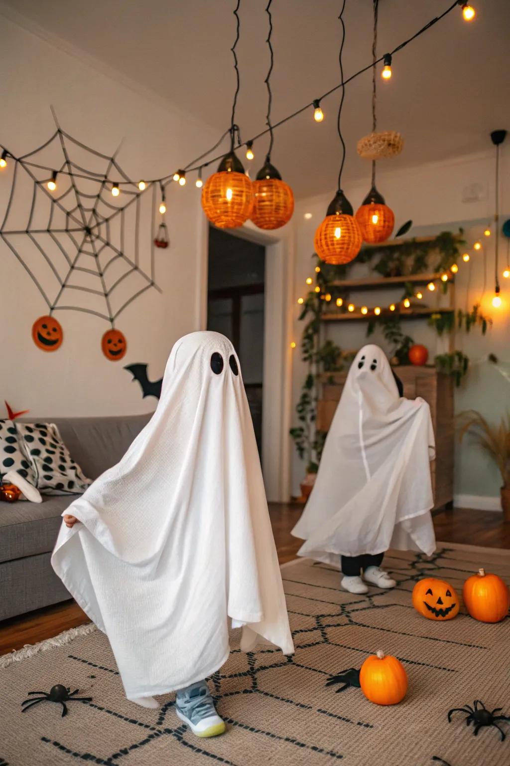 Timeless terror: twins as classic ghosts.