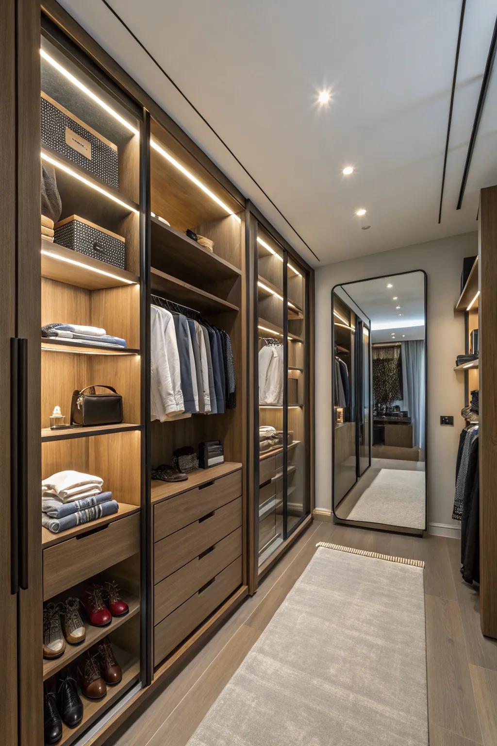 Smart technology adds modern convenience to the closet.