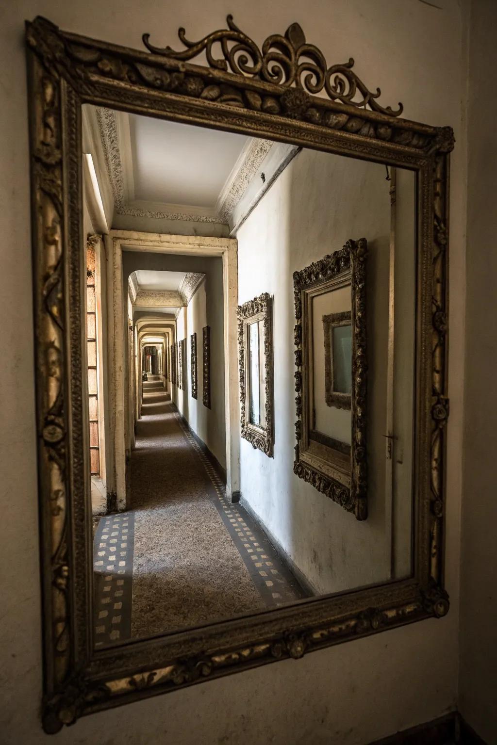 Reflecting surface-enhanced window frames heighten illumination and spaciousness within confined vicinities.