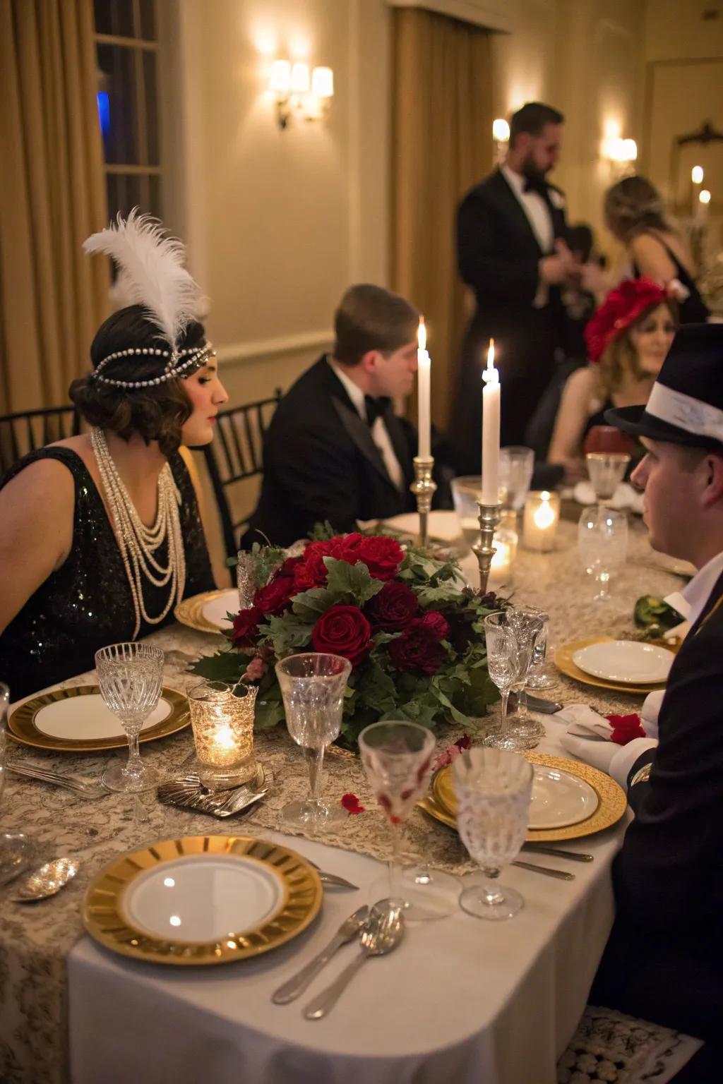 Dive into an evening of intrigue with a murder mystery dinner.