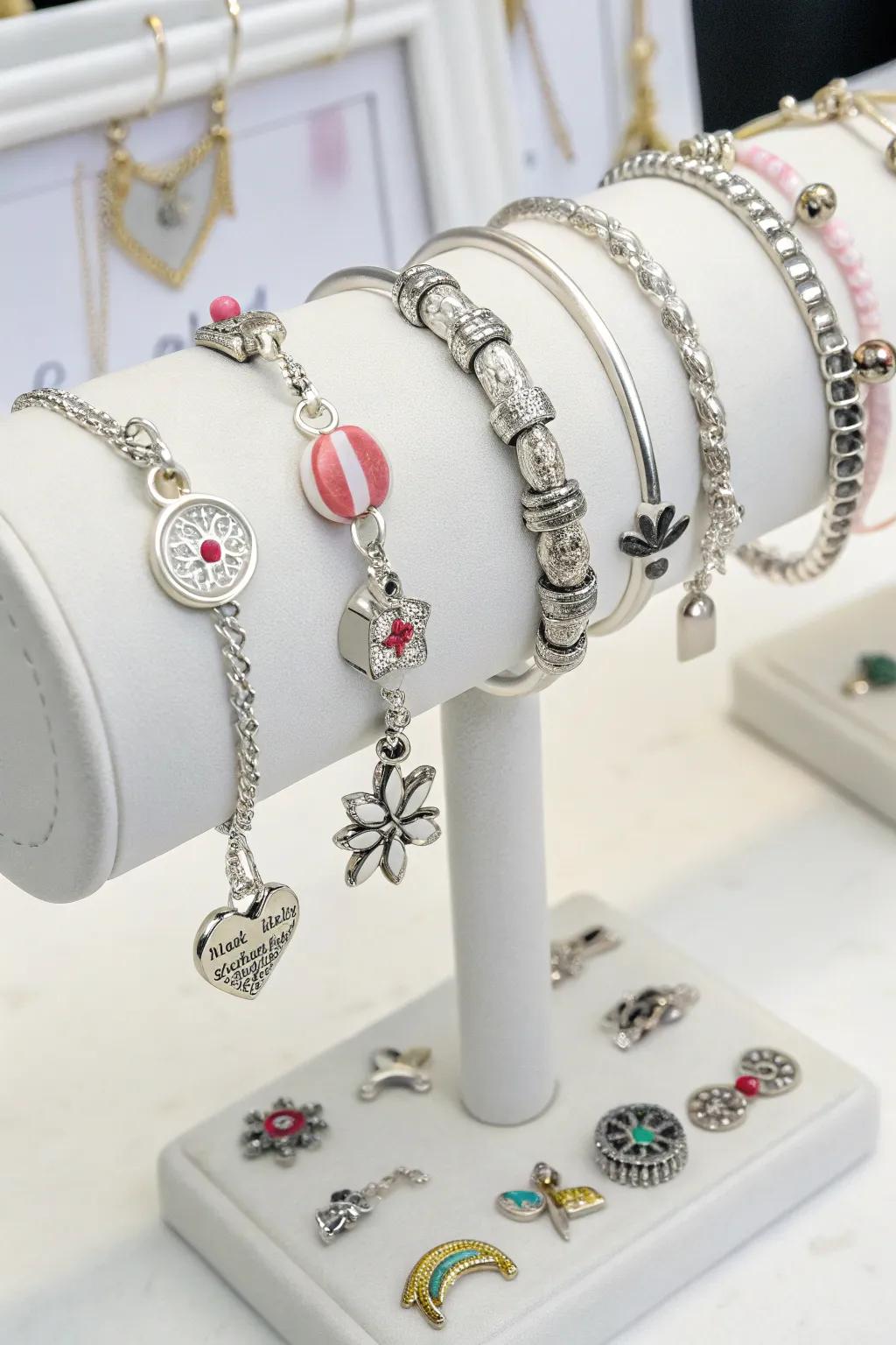 Charm bracelets are a thoughtful and personal favor.