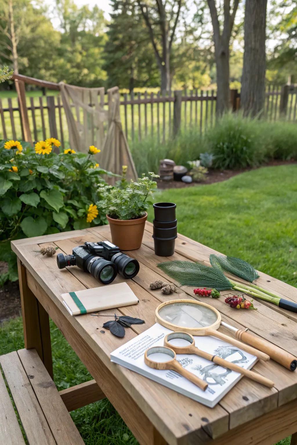 Discover nature with an observation station.