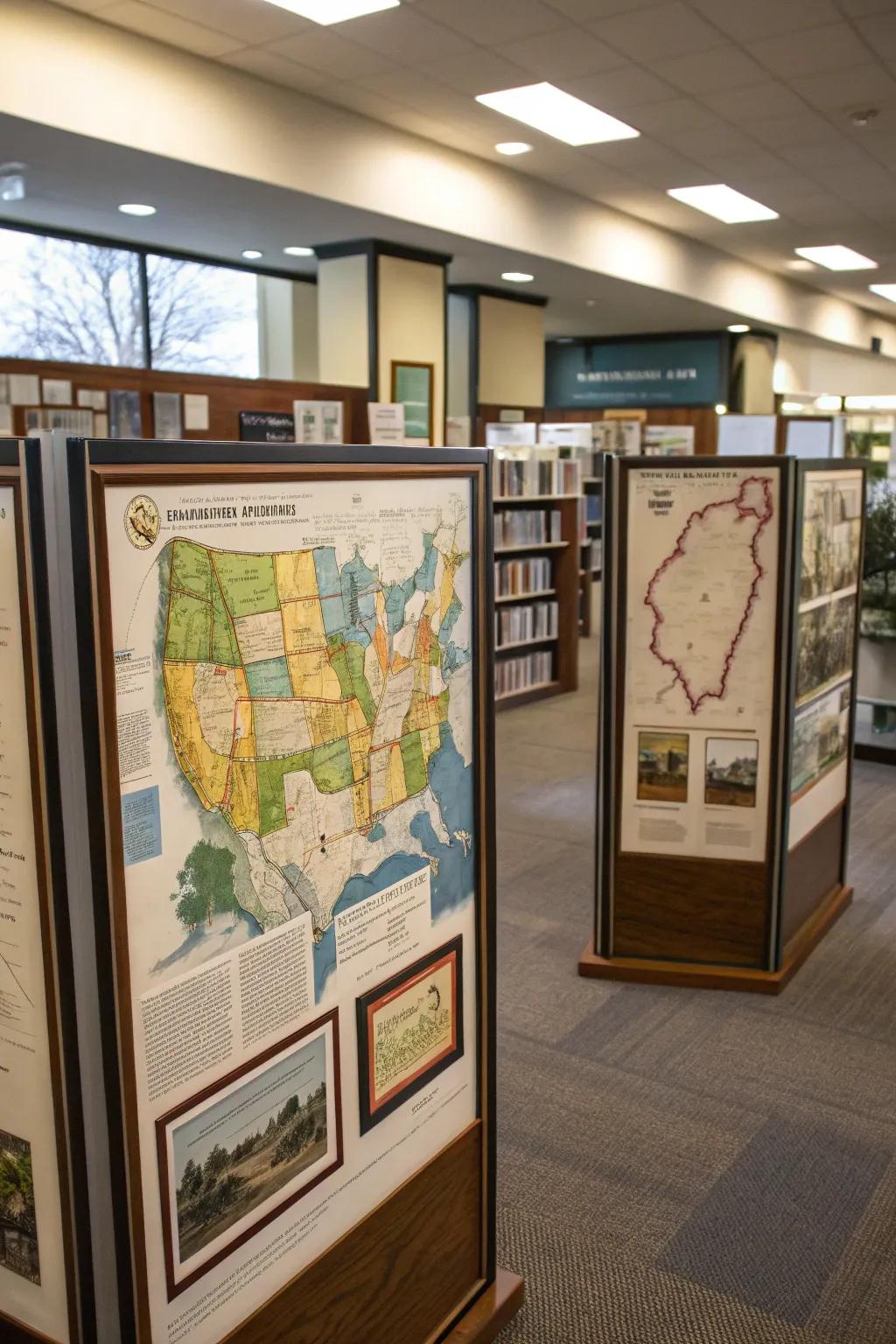 Biographical maps appending an informative layer.