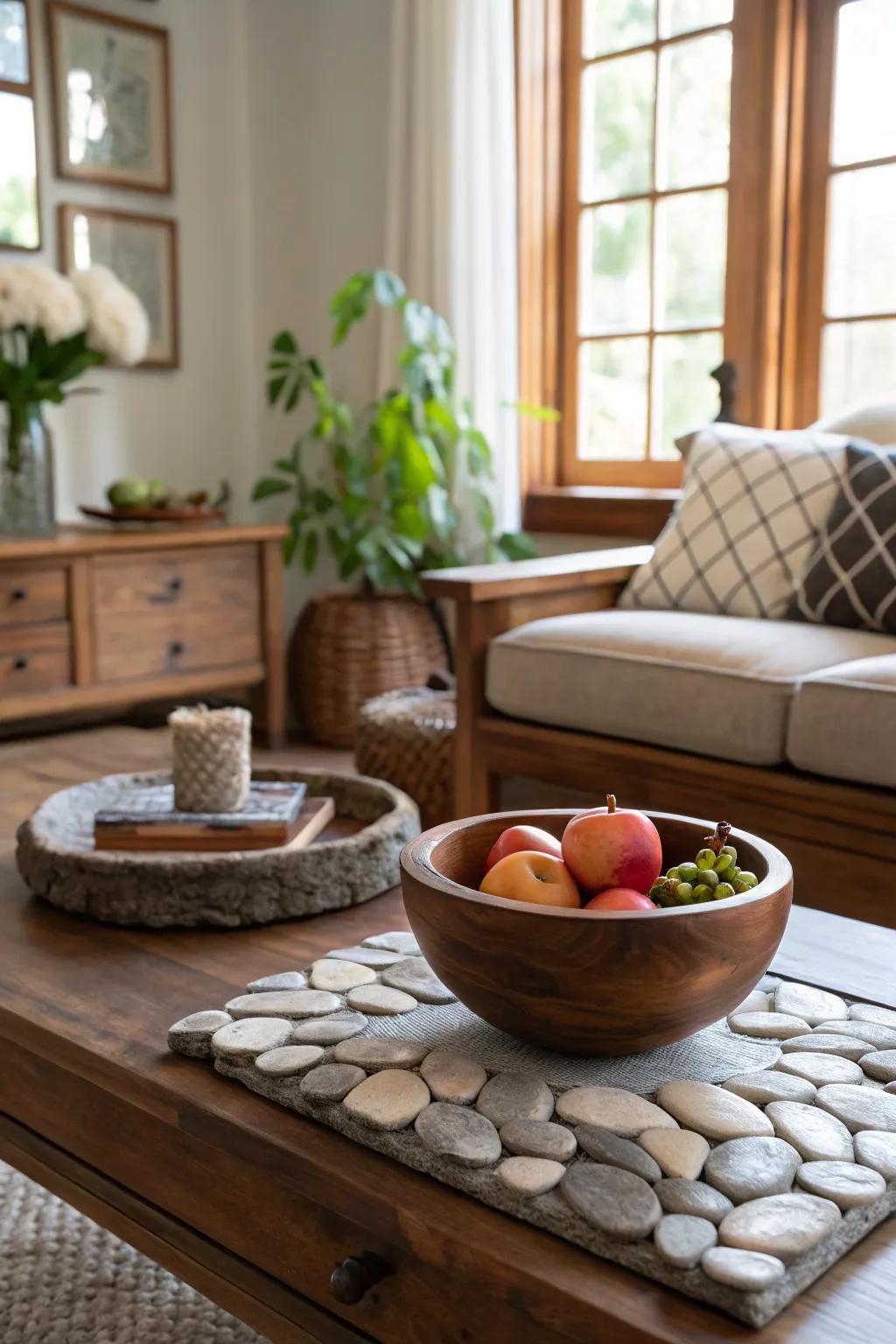 Natural elements bring an organic and grounding touch to your decor.