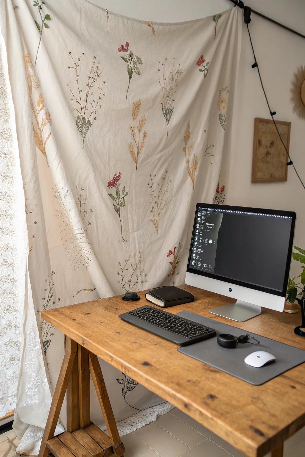 A creative backdrop enhances the aesthetic of your PC setup.