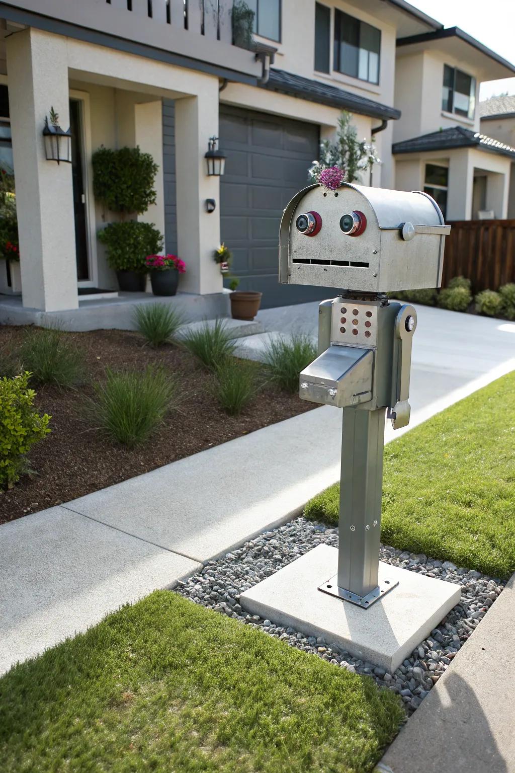 An automaton mailbox that infuses a strand of futuristic elegance.