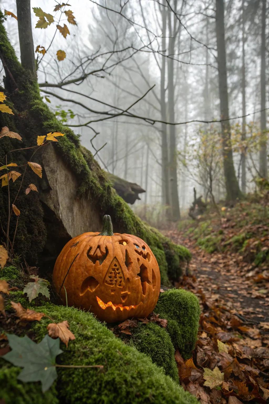 Forest creatures bring a rustic charm to Halloween decor.