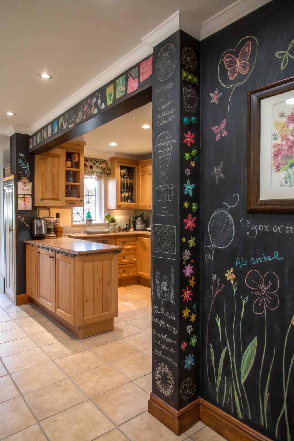 Blackboard paint helps you be creative.