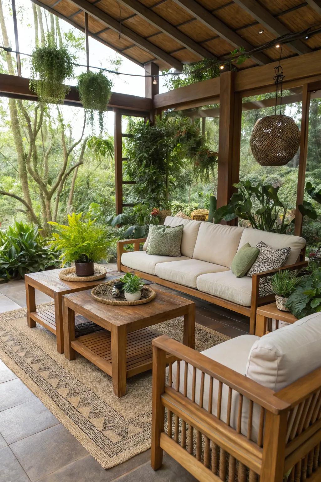 Nature's touch that transforms your living room into a serene retreat.