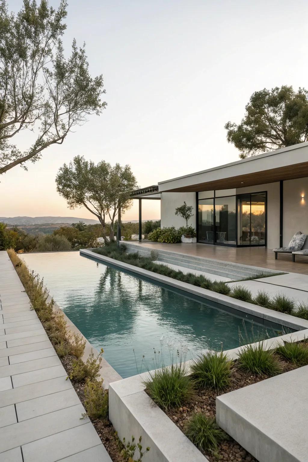 A minimalist pool design that exudes modern elegance.