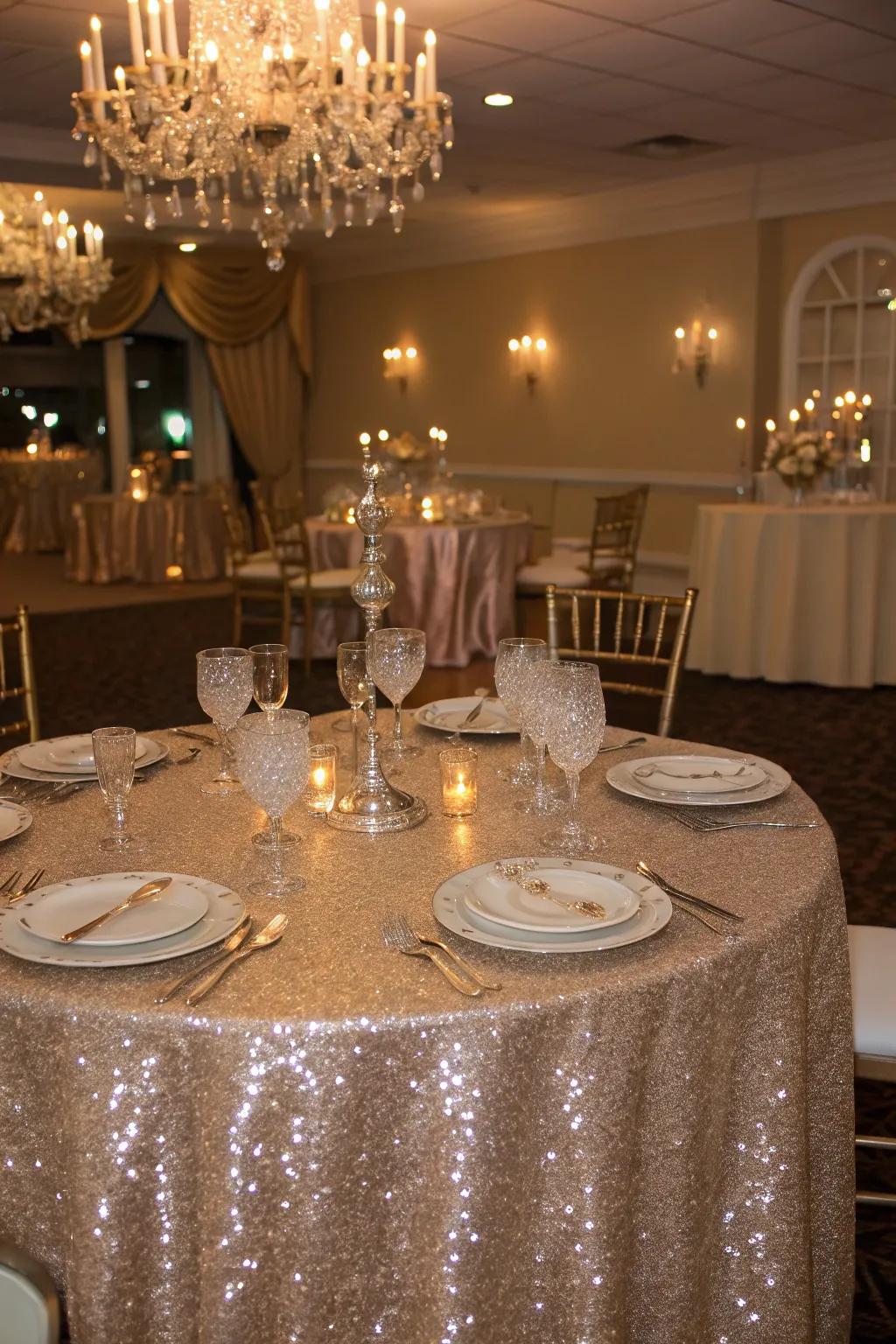 Sequin runners apply shimmer and glamour to your table.