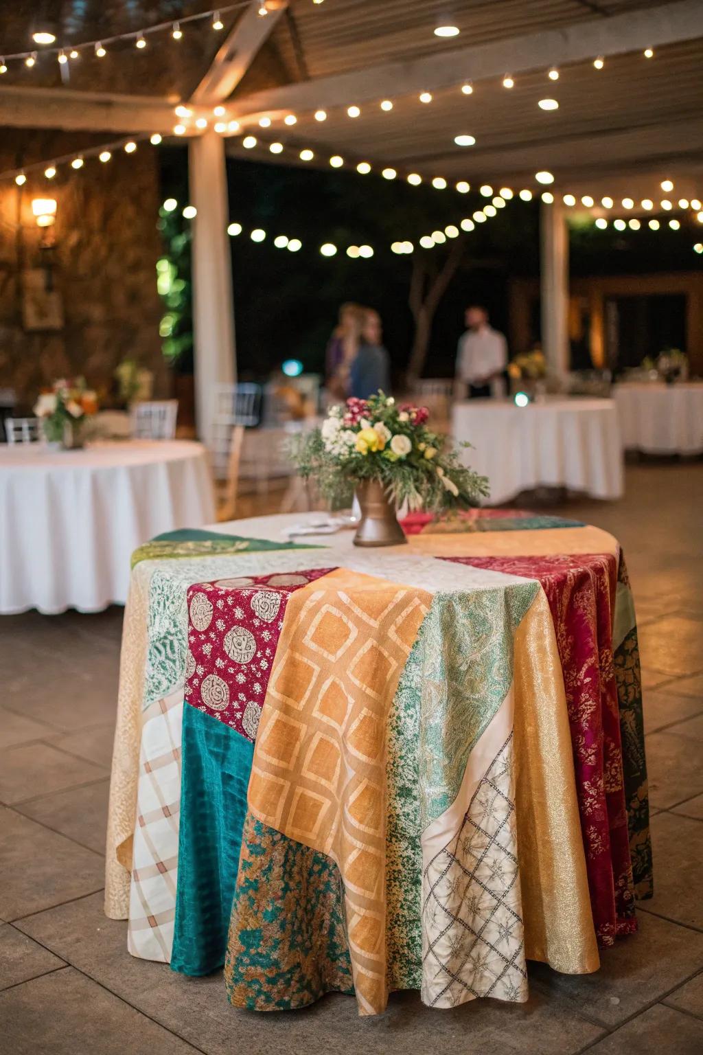 Eclectic blend of textures and tones for a personalized touch.