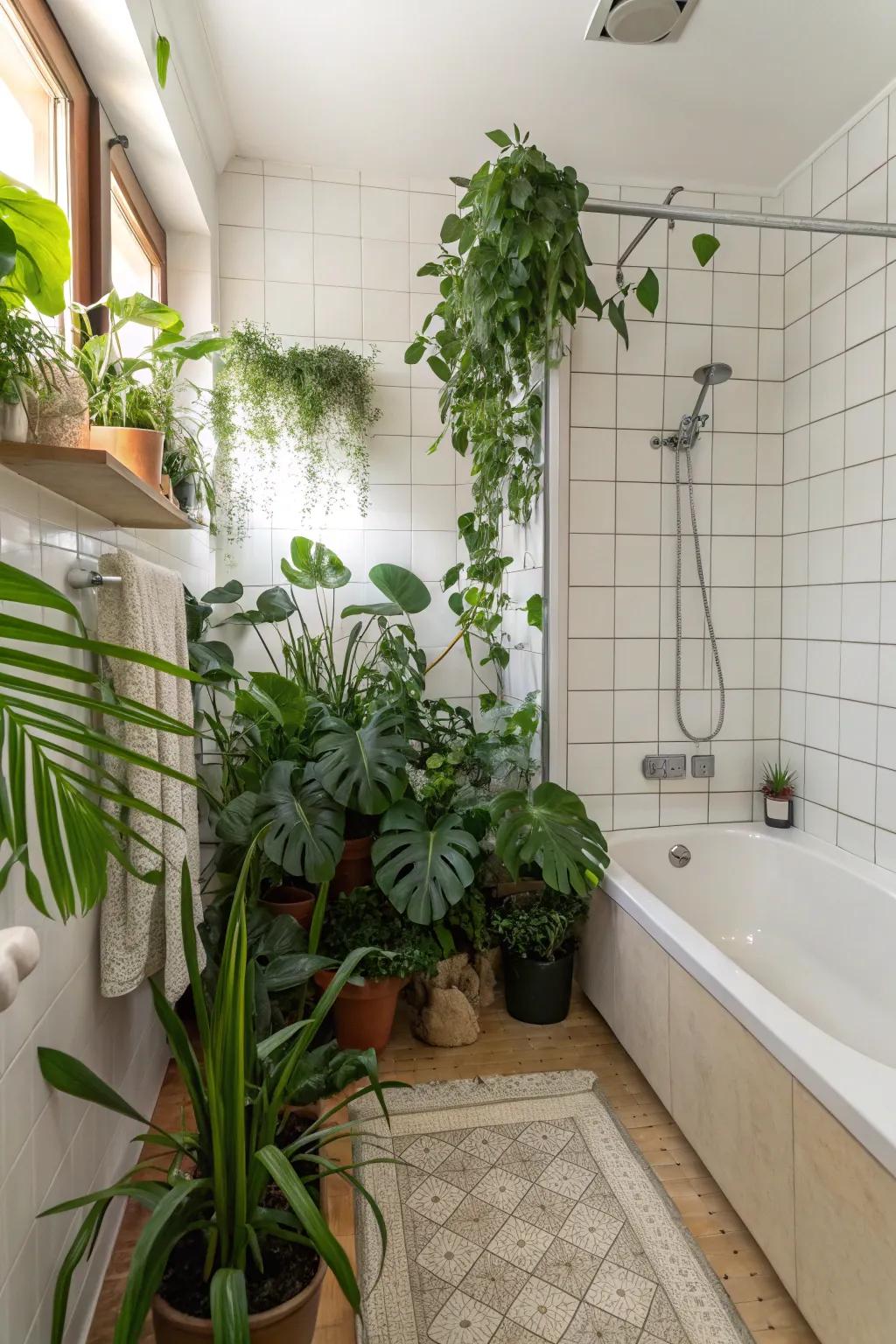 Natural elements introduce vitality and tranquility.