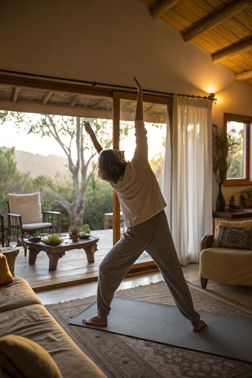 Ending your spa day with stretches ensures a full-body relaxation.