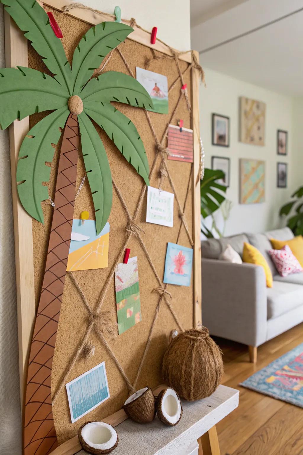 Escape to paradise with a tropical-themed board.