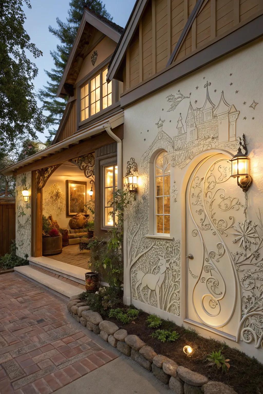 Fairy tale themes add enchantment and wonder to your home's exterior.