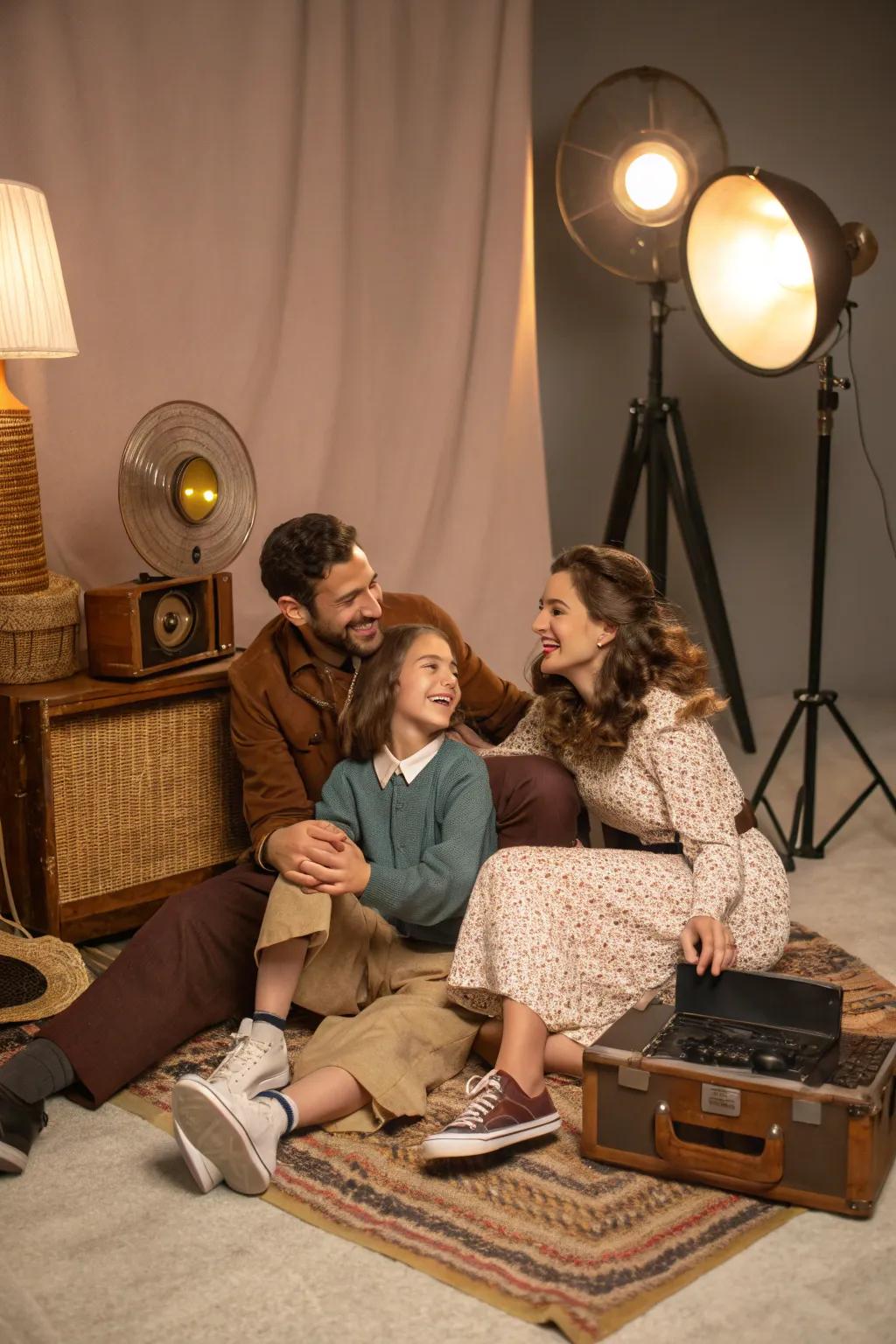 Terrestrial retro vibrations introduce warmth and sentimentality to studio photographs.